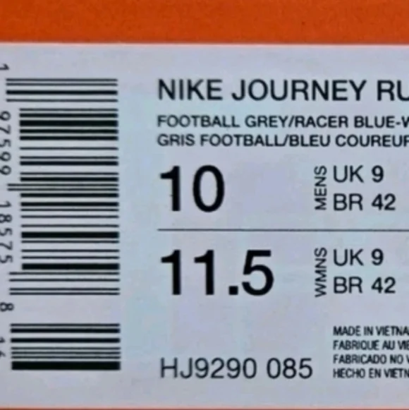 Nike Journey Run Men’s Running Shoes Grey/Racer Blue HJ9290-085 Size 10 NIB - Picture 9 of 9